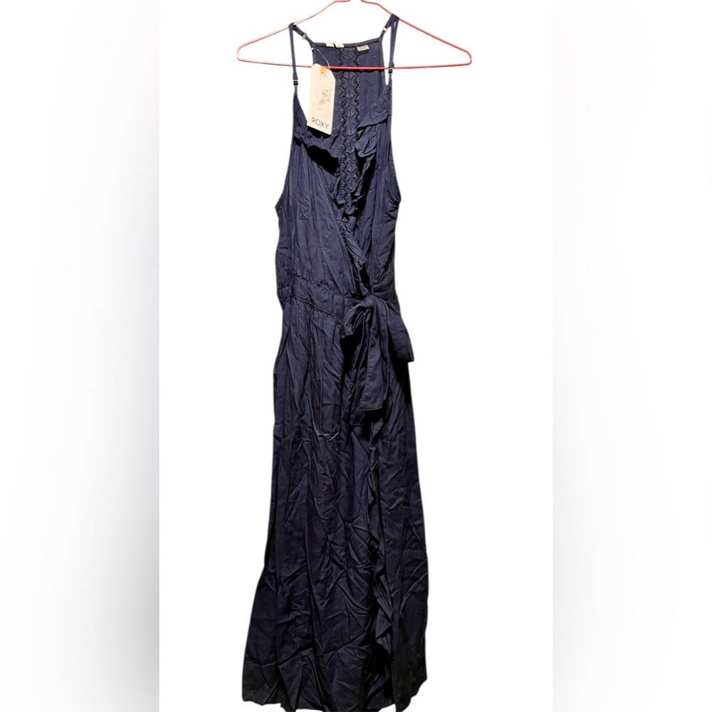 ROXY NAVY Rooftop Sunrise wrap Dress NWT Sz.M - Picture 7 of 7